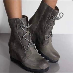 Sorel Gray Wedge Boots